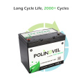 Poliovel Long LifeSpan 12V 100AH ​​Custom Off Grid Lithium UPS Solar Power Home Energy Storage Batteries